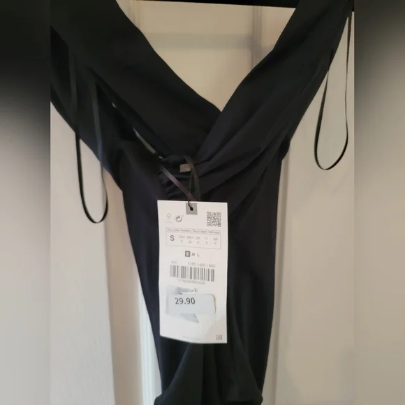 Zara Black Off The Shoulder Bodysuit NWT - Picture 7 of 7